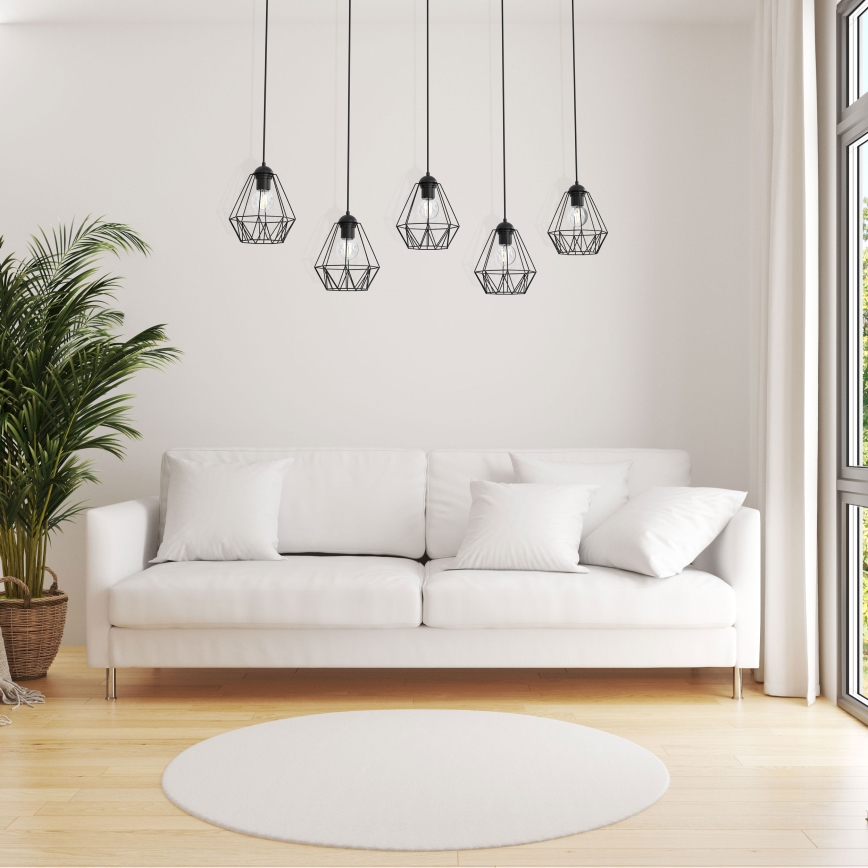 Подвесная люстра BERGEN 5xE27/60W/230V черная