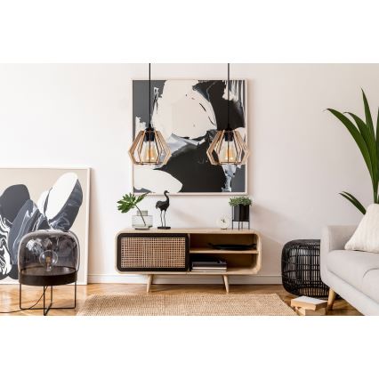 Подвесная люстра BERGO 2xE27/60W/230V черный