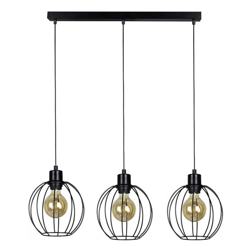 Подвесная люстра BERIS 3xE27/60W/230V дуб