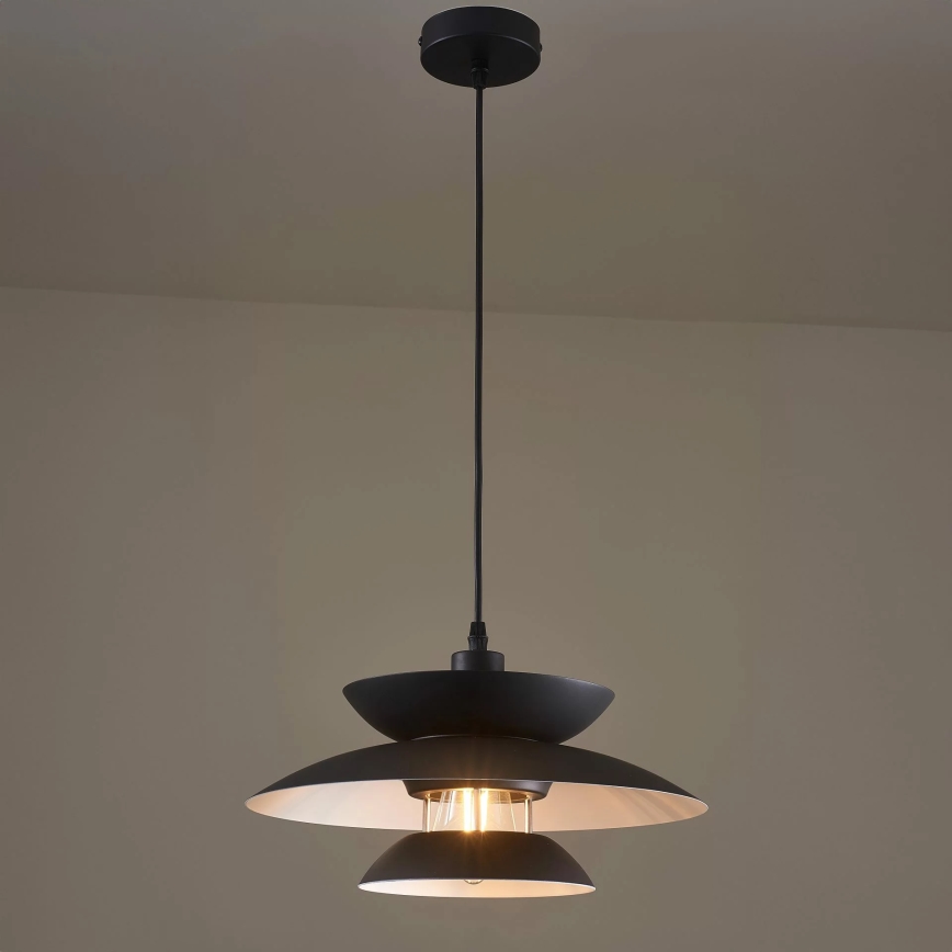Подвесная люстра BERIT 1xE27/20W/230V черный