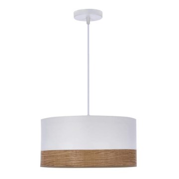 Подвесная люстра BIANCO 1xE27/40W/230V белый/коричневый