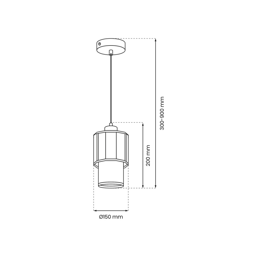 Подвесная люстра BLANCO 1xE27/60W/230V белая