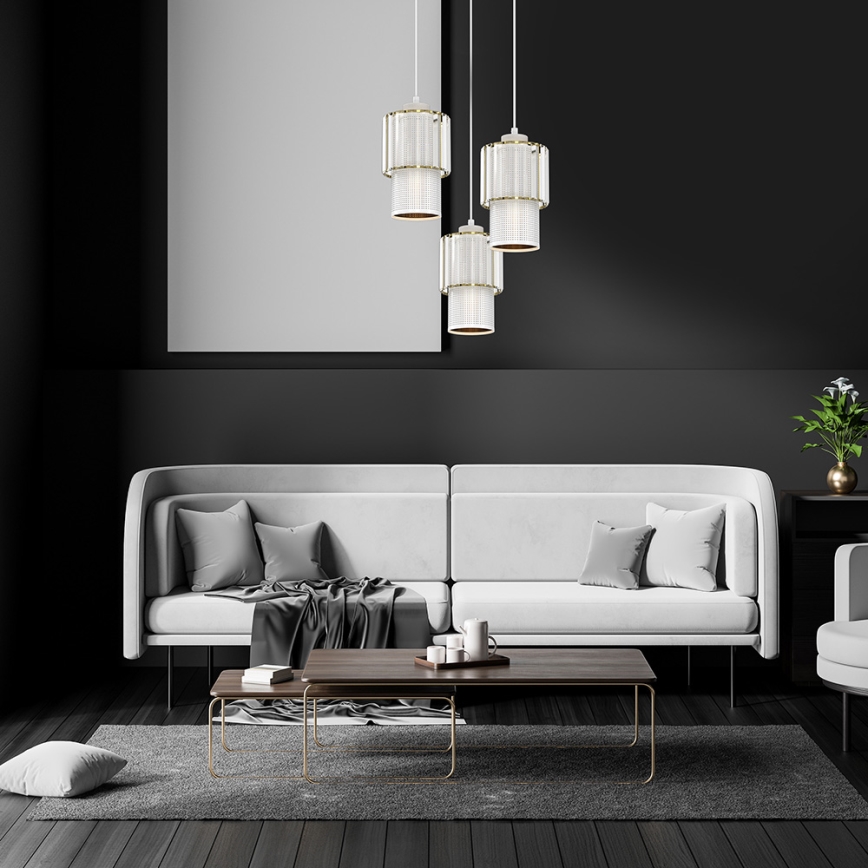 Подвесная люстра BLANCO 3xE27/60W/230V белая