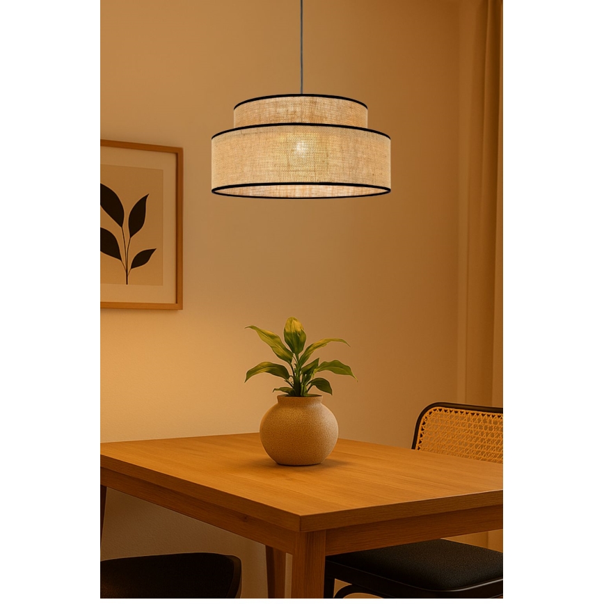 Подвесная люстра BOHO 1xE27/60W/230V бежевый