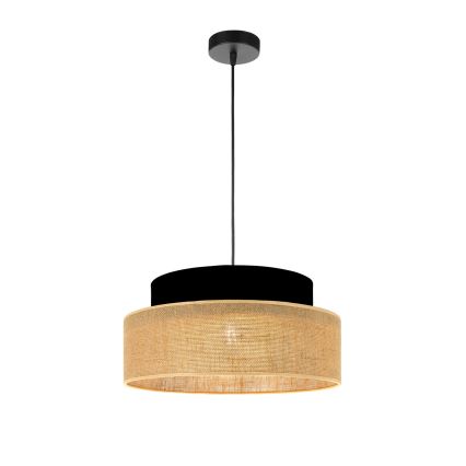 Подвесная люстра BOHO 1xE27/60W/230V черный/бежевый