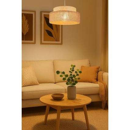 Подвесная люстра BOHO 1xE27/60W/230V ротанг