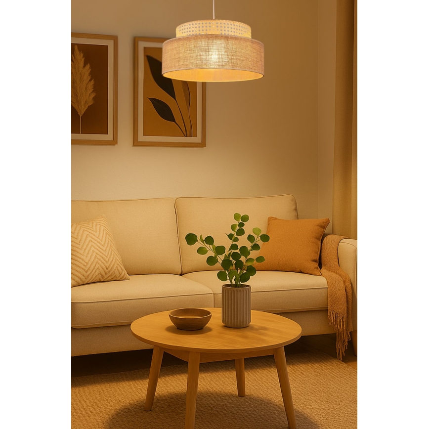Подвесная люстра BOHO 1xE27/60W/230V ротанг