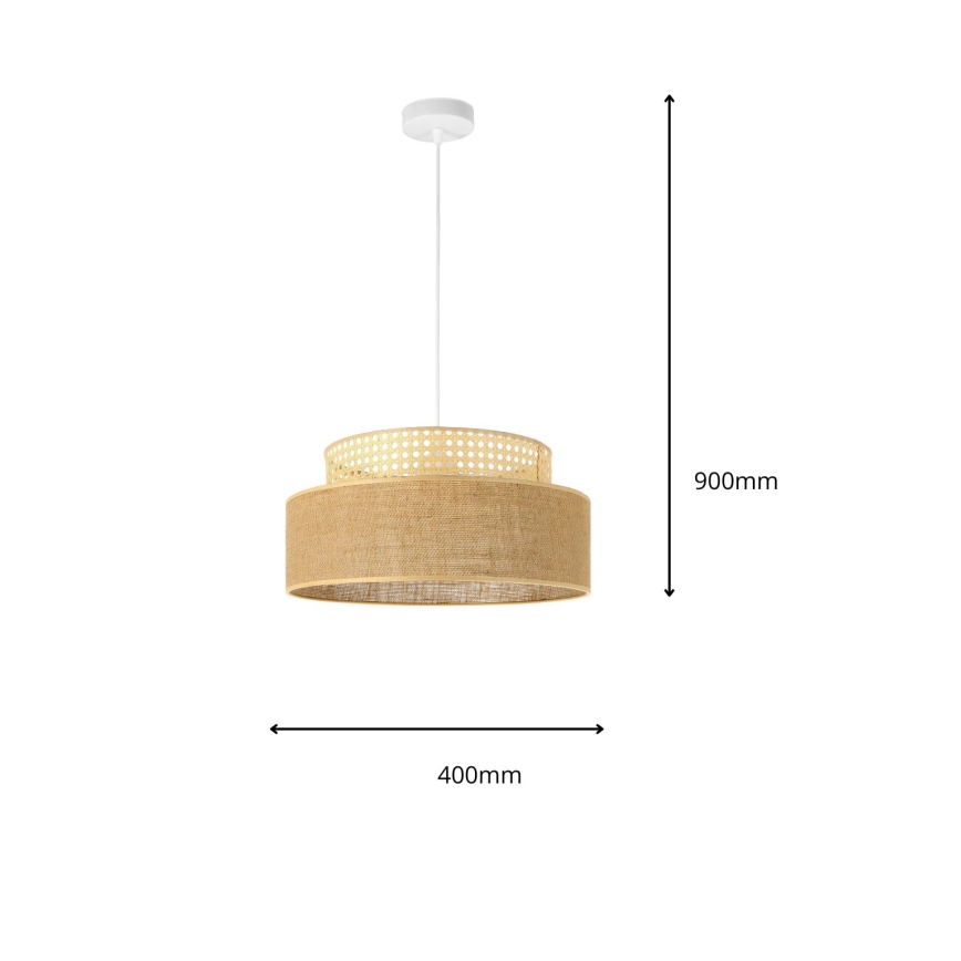 Подвесная люстра BOHO 1xE27/60W/230V ротанг
