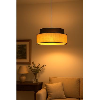 Подвесная люстра BOHO 1xE27/60W/230V коричневый/бежевый