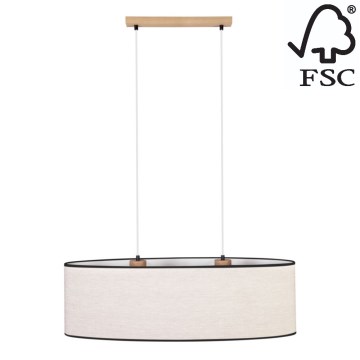 Подвесная люстра BOHO 2xE27/40W/230V дуб - сертифицировано FSC