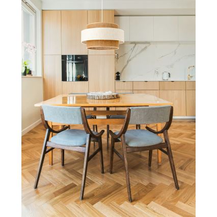 Подвесная люстра BOHO на шнуре 1xE27/60 Вт/230 В, диам. 40 см, кремовая/джут