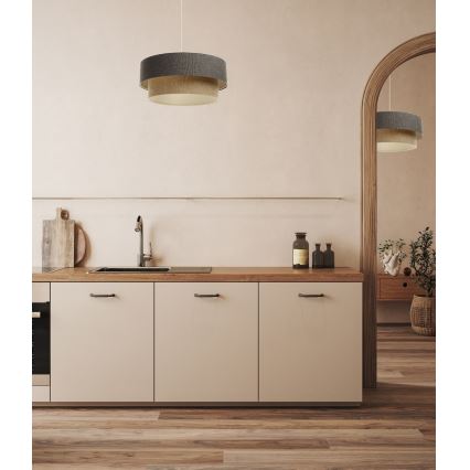 Подвесная люстра BOHO TRINITI 1xE27/60W/230V серый/бежевый
