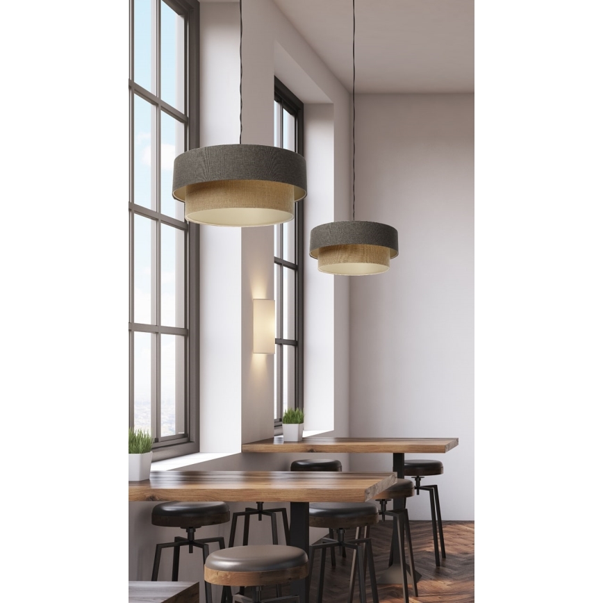 Подвесная люстра BOHO TRINITI 1xE27/60W/230V серый/бежевый