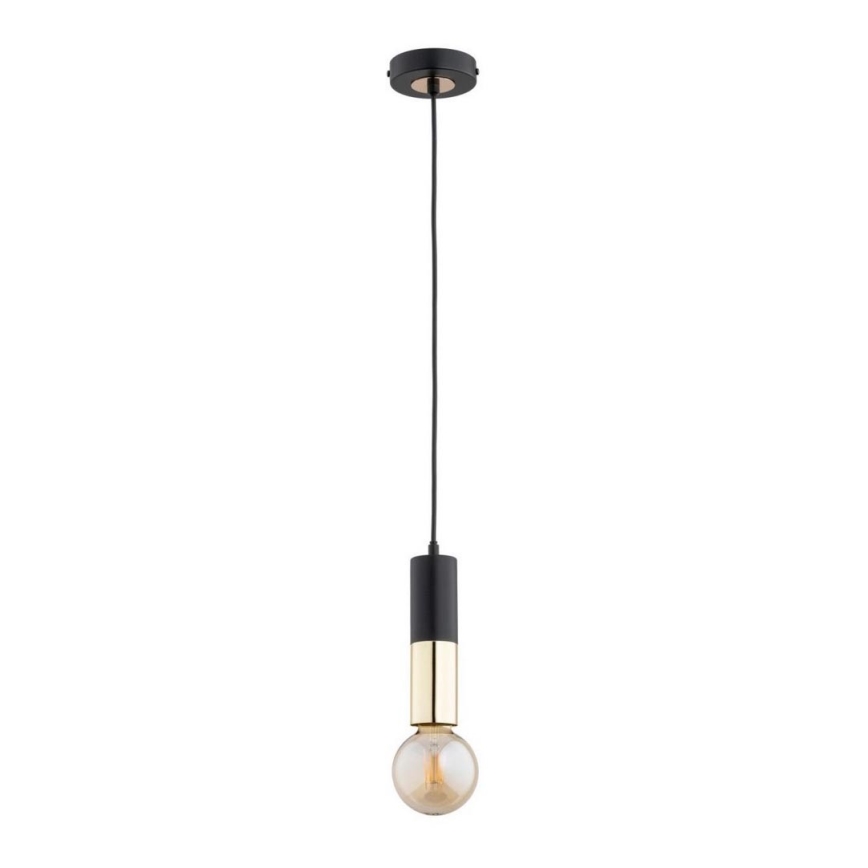 Подвесная люстра BOLID 1xE27/60W/230V черная/золотая