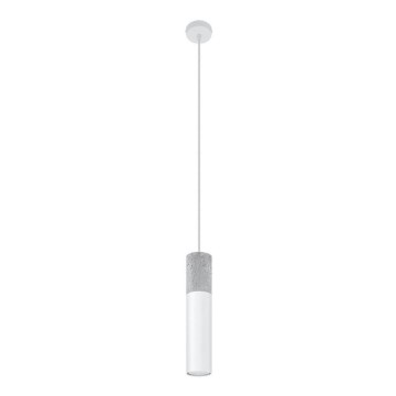 Подвесная люстра BORGIO 1xGU10/40W/230V бетон/металл белый