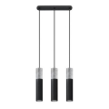 Подвесная люстра BORGIO 3xGU10/40W/230V бетон/металл черный