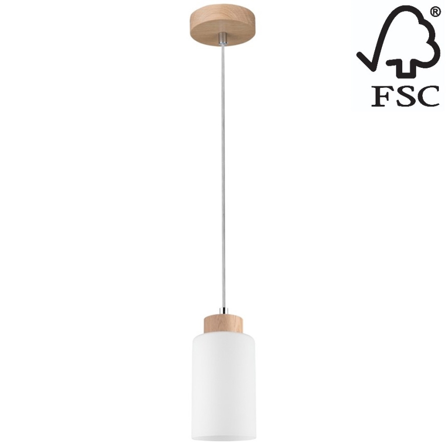 Подвесная люстра BOSCO 1xE27/60W/230V дуб - сертифицировано FSC