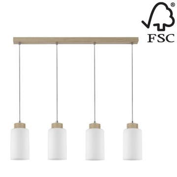 Подвесная люстра BOSCO 4xE27/60W/230V береза - сертифицировано FSC