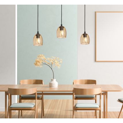 Подвесная люстра BRILLANT 1xE27/15W/230V бежевая