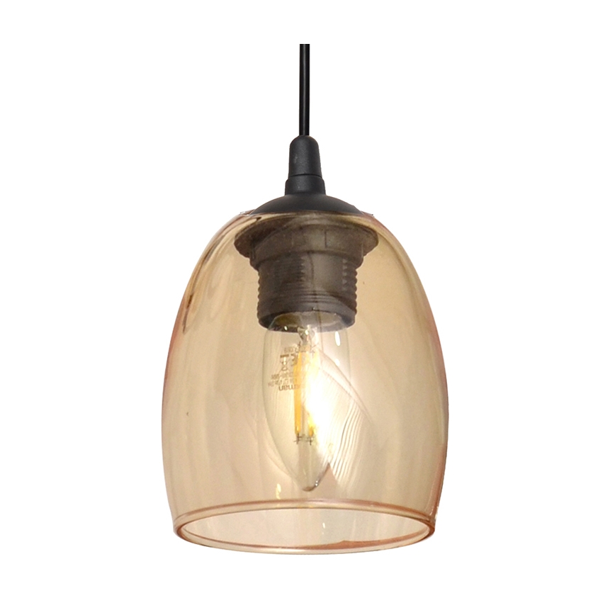 Подвесная люстра BRILLANT 3xE27/15W/230V бежевая/прозрачная/серая