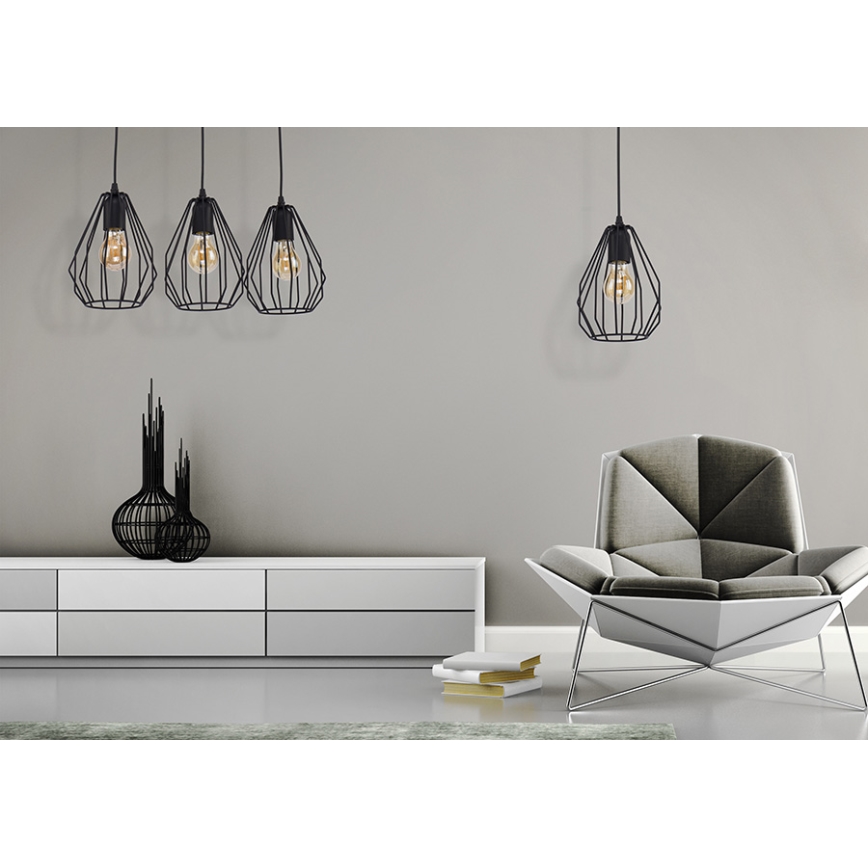 Подвесная люстра BRYLANT BLACK 3xE27/60W/230V