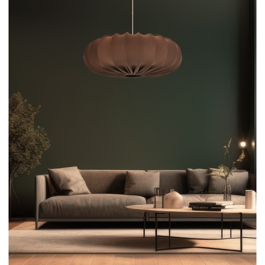 Подвесная люстра CAFEE 1xE27/40W/230V диаметр 52 см коричневая