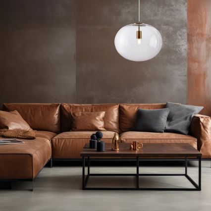 Подвесная люстра CAMPANIA 1xE27/60W/230V золотистый