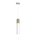Подвесная люстра CASSA 1xGU10/8W/230V белая/золотая