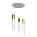 Подвесная люстра CASSA 3xGU10/8W/230V белая/золотая