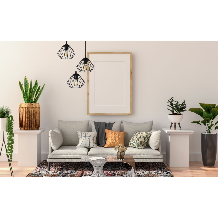 Подвесная люстра CEED 3xE27/60W/230V черный