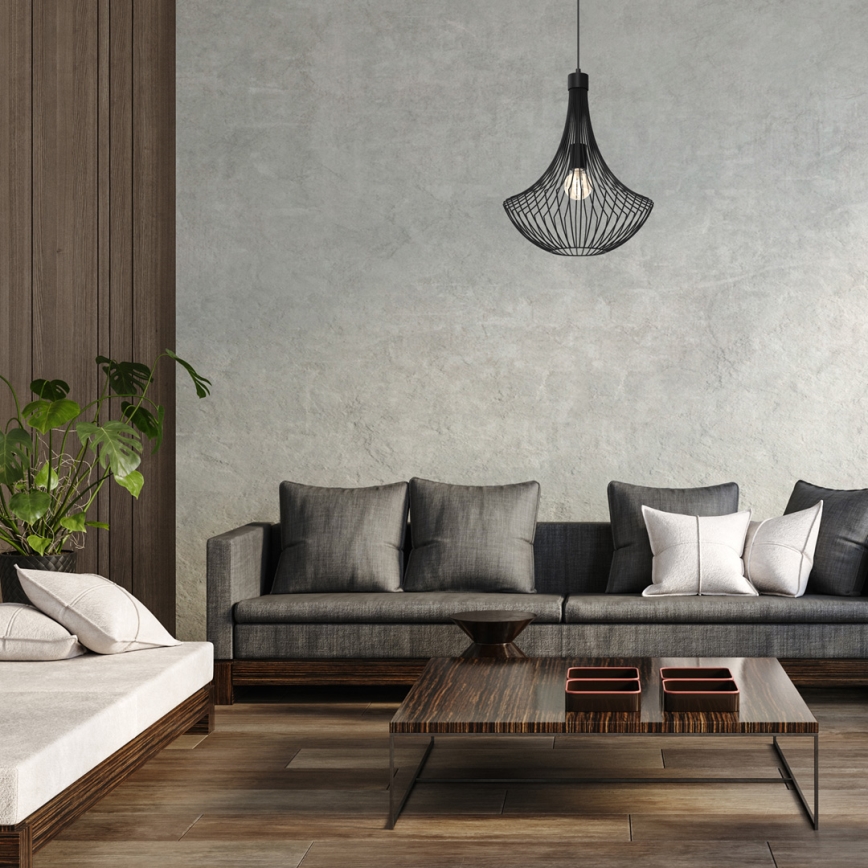 Подвесная люстра CESTA 1xE27/60W/230V черный