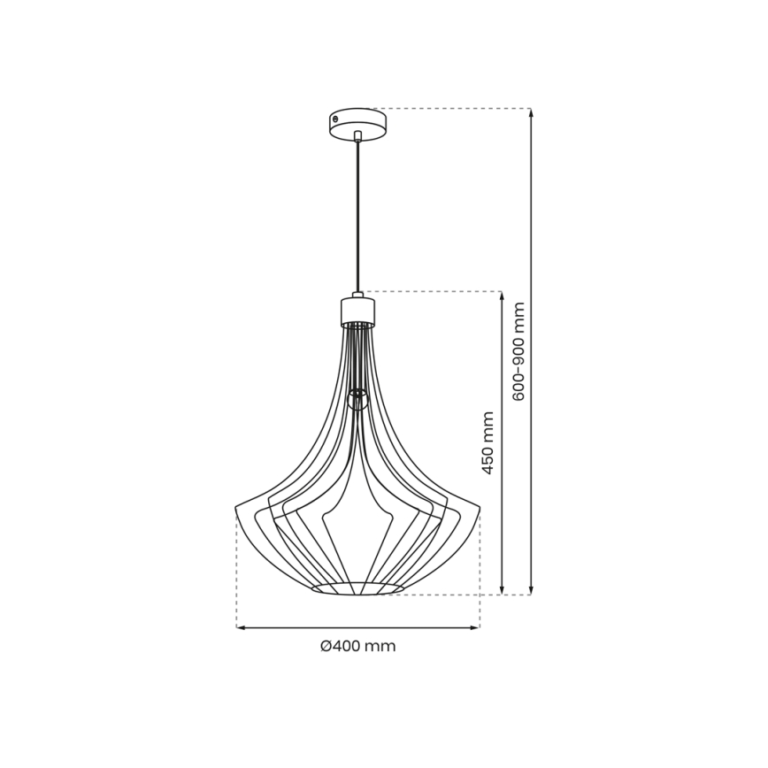 Подвесная люстра CESTA 1xE27/60W/230V черный