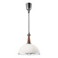 Подвесная люстра CHIARA 1xE27/60W/230V серебристый/коричневый/бук