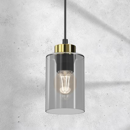 Подвесная люстра CHIC 1xE27/60W/230V черная/серая