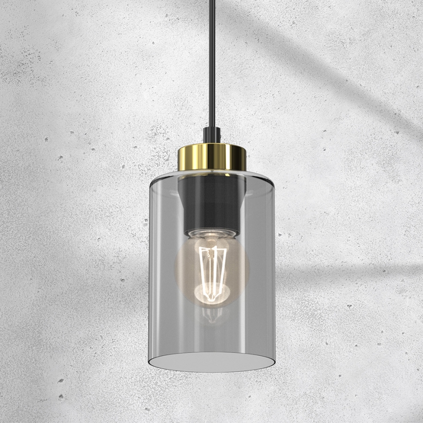 Подвесная люстра CHIC 1xE27/60W/230V черная/серая