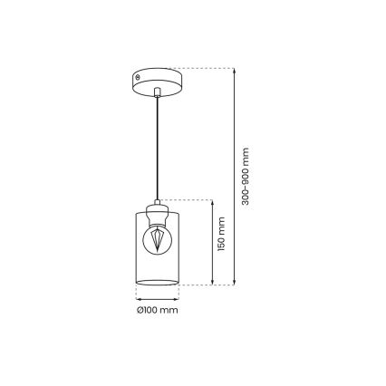 Подвесная люстра CHIC 1xE27/60W/230V черная/серая
