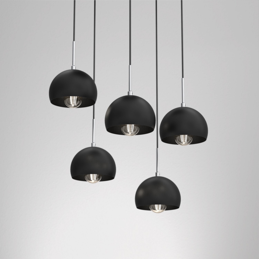 Подвесная люстра COOL 5xE27/60W/230V черная