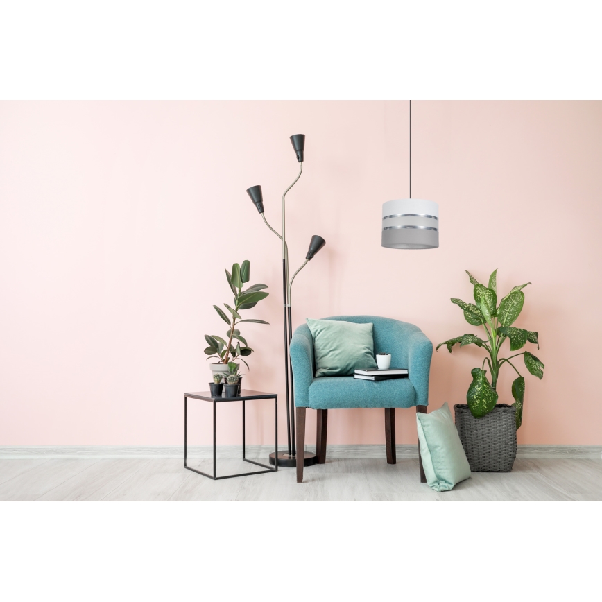 Подвесная люстра CORAL 1xE27/60W/230V ⌀ 20 cm белая/серая