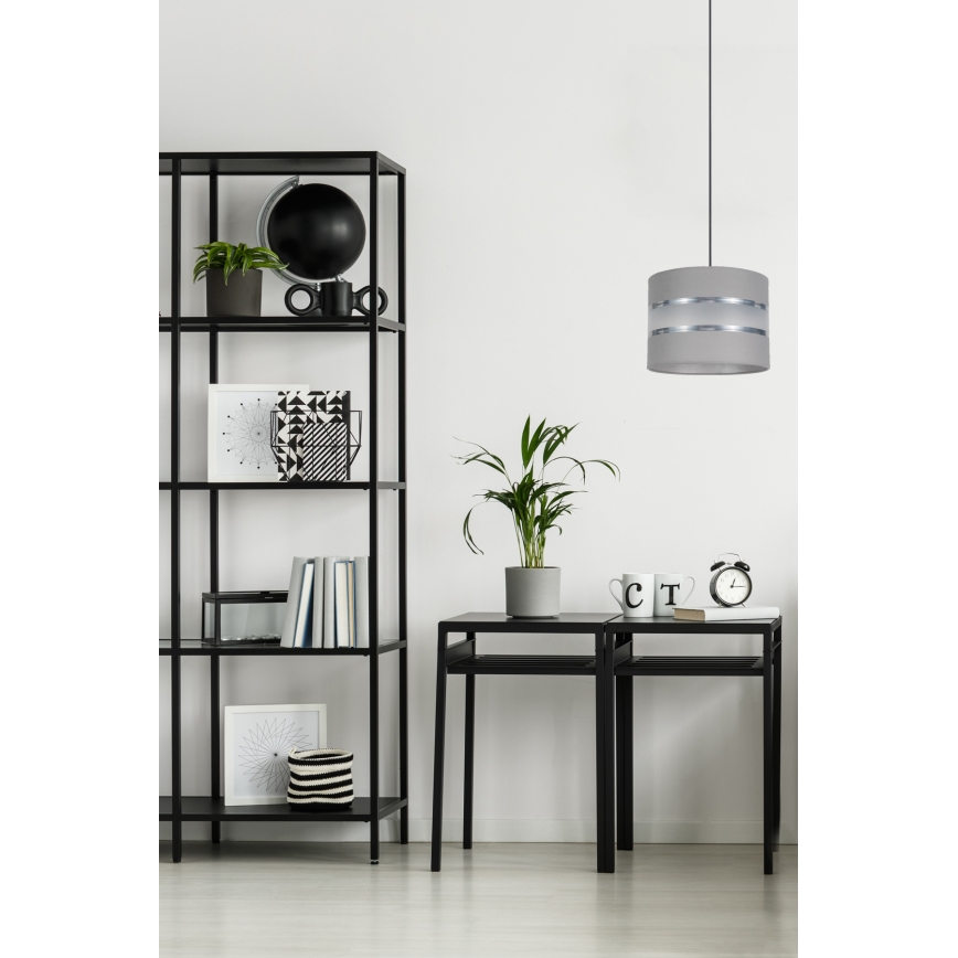 Подвесная люстра CORAL 1xE27/60W/230V ⌀ 20 cm серая