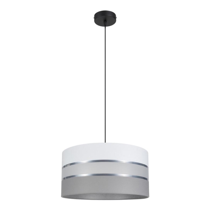 Подвесная люстра CORAL 1xE27/60W/230V ⌀ 40 cm белая/серая