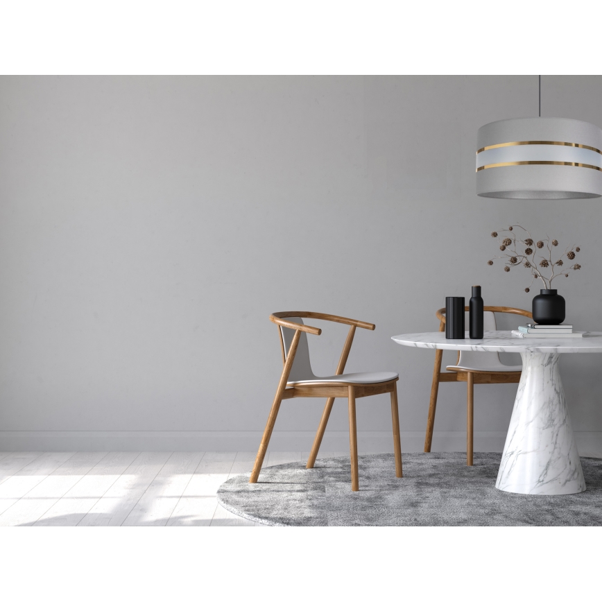 Подвесная люстра CORAL 1xE27/60W/230V ⌀ 40 cm серая