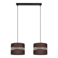 Подвесная люстра CORAL 2xE27/60W/230V коричневая