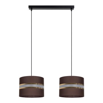 Подвесная люстра CORAL 2xE27/60W/230V коричневая