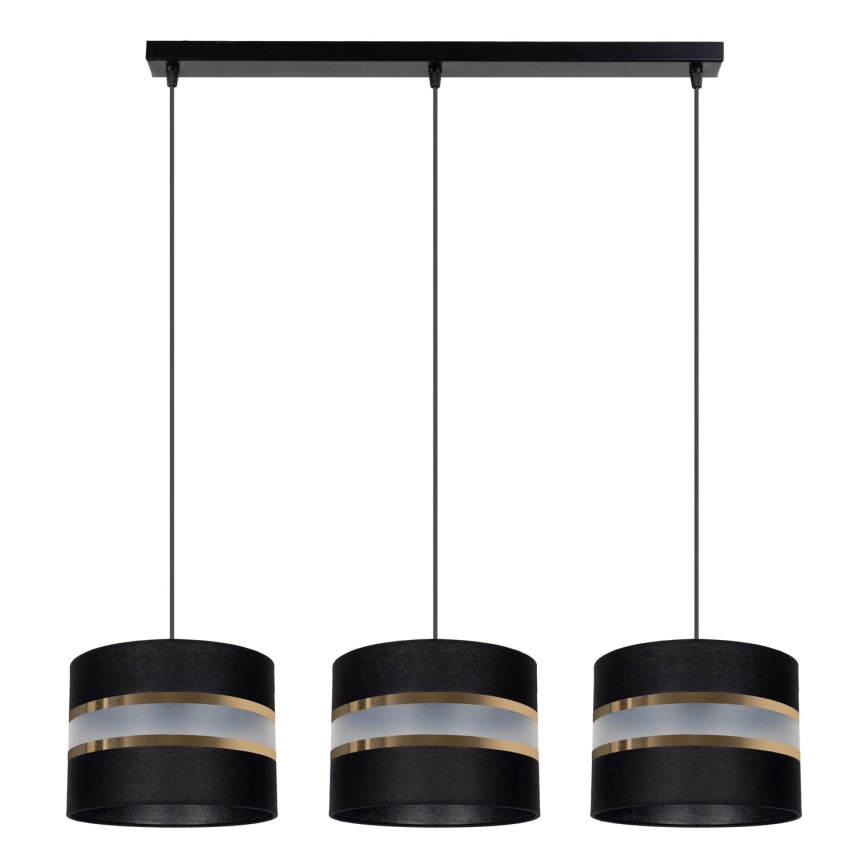 Подвесная люстра CORAL 3xE27/60W/230V черный