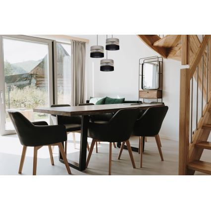 Подвесная люстра CORAL 3xE27/60W/230V черный/серый