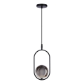 Подвесная люстра CORDEL 1xG9/28W/230V черный/дымчатый черный