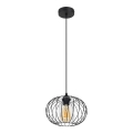 Подвесная люстра CORRINI 1xE27/60W/230V диаметр 25 см черный/прозрачный