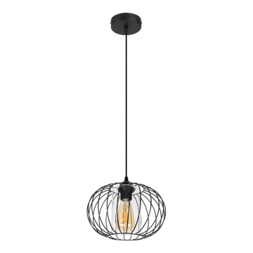 Подвесная люстра CORRINI 1xE27/60W/230V диаметр 25 см черный/прозрачный