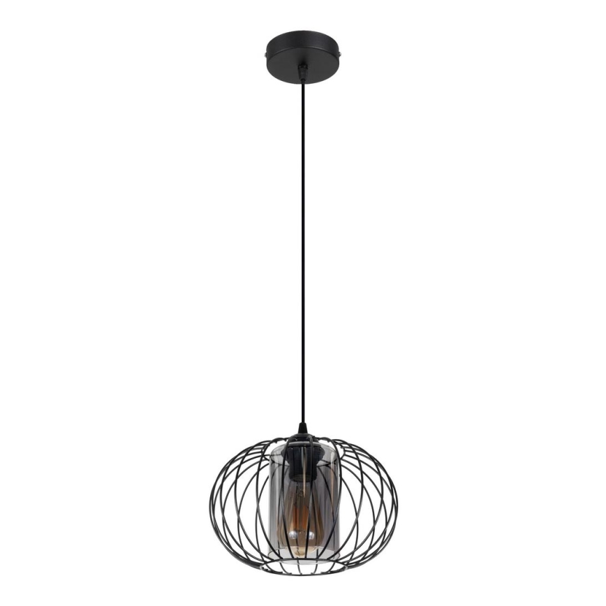 Подвесная люстра CORRINI 1xE27/60W/230V диаметр 25 см черный/серый