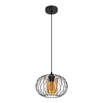 Подвесная люстра CORRINI 1xE27/60W/230V диаметр 25 см черный/бежевый